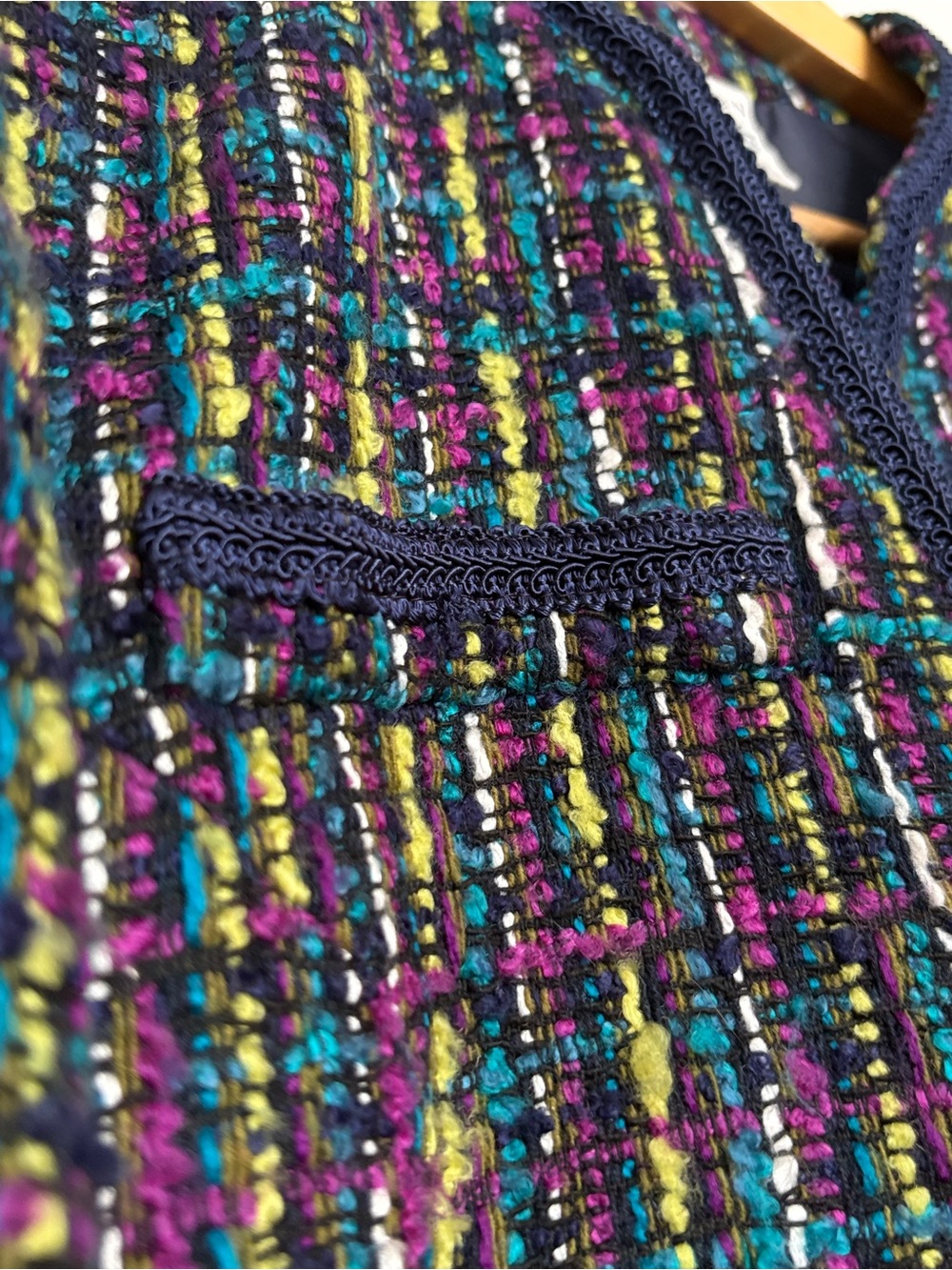 Vintage Alexon Multicolor Boucle Tweed Blazer Jacket U.S. 12 - Picture 8 of 14